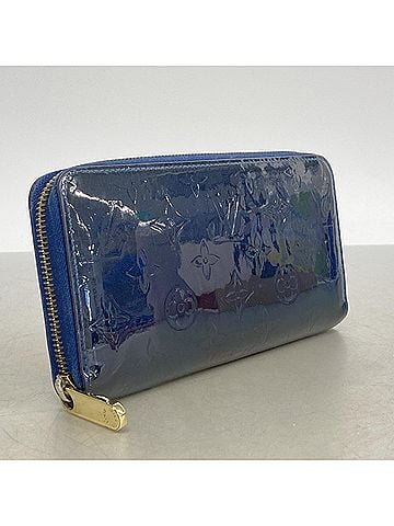 Louis Vuitton Louis Vuitton Vernis Zippy Wallet M90047 Grand Blue Women's Long (view 2)