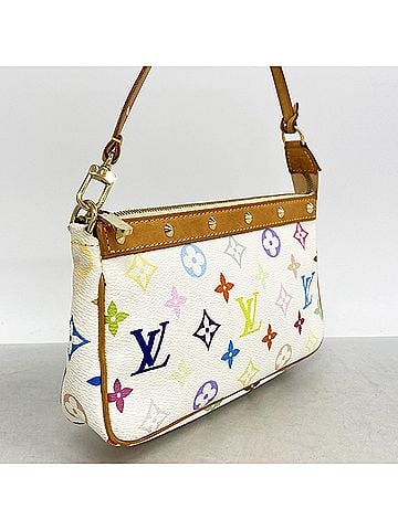 Louis Vuitton Louis Vuitton Bag/Pouch Monogram Multicolor Pochette Accessoires M92649 Blanc Women's (view 2)
