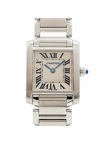 Cartier Cartier Tank Française SM W51008Q3 Ivory Dial Women's Watch (view 1)