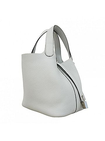 Hermès Hermes Picotin Lock PM handbag, Taurillon Clemence leather, pale blue, W stamp, women's, P2998889 (view 2)