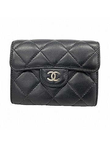 Chanel Chanel Matelassé Lambskin Wallet/Coin Case, Black, Women's, OP007098 (view 1)