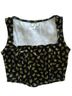 BP. Floral Black Yellow Sleeveless Top Size S - photo 1