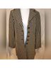 Ann Taylor 74% Cotton 28% Acrylic 100% Polyester Print Brown Ivory Coat Size 10 - photo 6