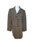 Ann Taylor 74% Cotton 28% Acrylic 100% Polyester Print Brown Ivory Coat Size 10 - photo 1