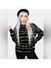 Disturbia Graphic Black White Pullover Sweater Size L - photo 4
