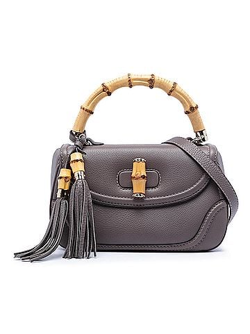 Gucci Medium Leather New Bamboo Satchel (view 1)