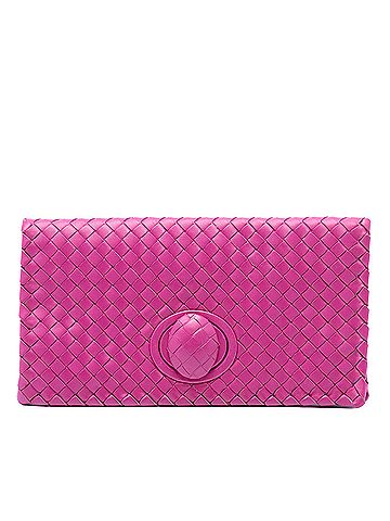 Bottega Veneta Nappa Intrecciato Turn Lock Clutch (view 1)