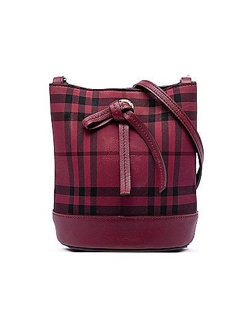 Burberry Baby Haymarket Check Nylon Overdyed Bucket Bag (view 1)
