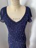 metaphor 100% Polyester Blue Cocktail Dress Size 8 - photo 7