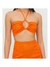 Reformation 100% Linen Solid Orange Halter Top Size M - photo 4