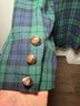 Lioness 100% Polyester Plaid Green Blue Blazer Size L - photo 4