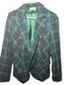 Lioness 100% Polyester Plaid Green Blue Blazer Size L - photo 1