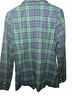 Lioness 100% Polyester Plaid Green Blue Blazer Size L - photo 2