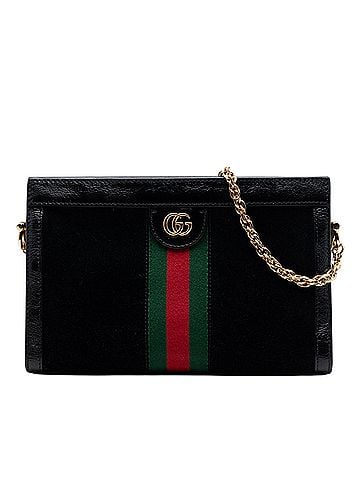 Gucci Small Suede Web Ophidia Chain Crossbody (view 1)