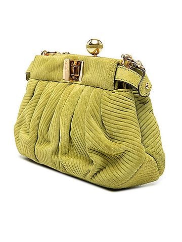 Fendi Fendi Peekaboo Click Chain Shoulder Bag 8BP118 Green Suede Women's FENDI (view 2)