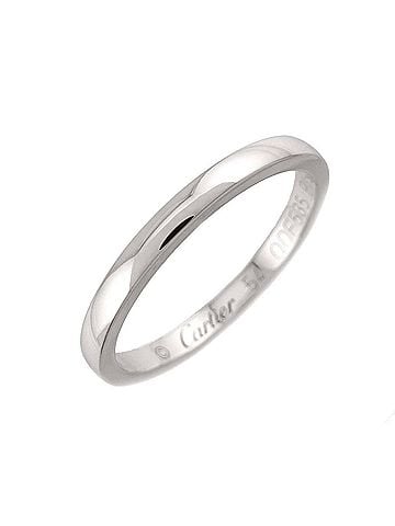 Cartier Cartier Ballerine Ring #54, 2mm wide, Platinum. (view 1)
