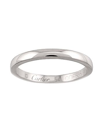Cartier Cartier Ballerine Ring #54, 2mm wide, Platinum. (view 2)