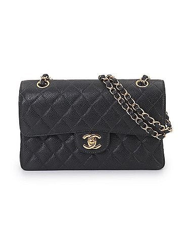 Chanel Chanel Matelasse 23 Chain Shoulder Handbag, Caviar Leather, Black, A01113, Gold Hardware (view 1)
