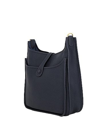 Hermès Hermes Evelyne 3 GM Shoulder Bag, Blue Nuit, Taurillon Clemence Leather, C Stamp. Evelyne, Handbag, Women's. (view 2)