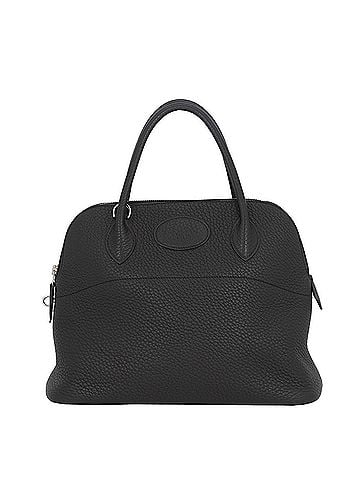 Hermès Hermes Bolide 31 handbag, black fjord pattern, ?L stamp, 2-way shoulder bag, black. Bolide, women's. HERMES (view 1)
