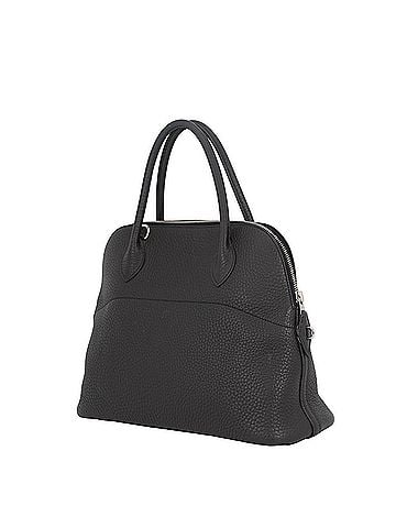 Hermès Hermes Bolide 31 handbag, black fjord pattern, ?L stamp, 2-way shoulder bag, black. Bolide, women's. HERMES (view 2)