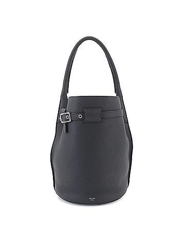 Céline Celine Big Bag Nano Bucket Handbag, Leather, Gray, Silver Hardware (view 1)