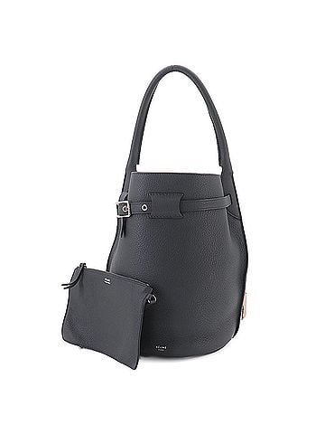 Céline Celine Big Bag Nano Bucket Handbag, Leather, Gray, Silver Hardware (view 2)