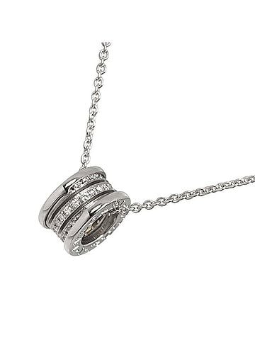 Bvlgari Bvlgari Bulgari B-zero1 Pave Diamond Necklace, 40cm, 18K White Gold (750) (view 1)