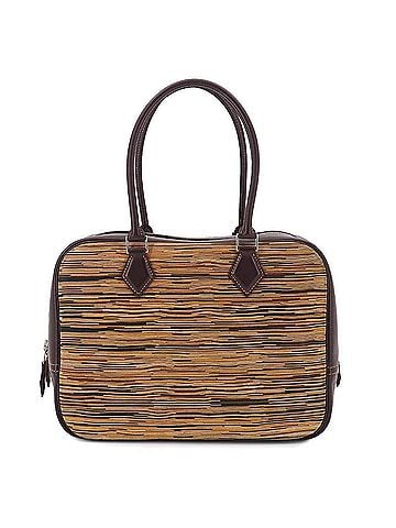 Hermès Hermes Plume 28 Handbag, Vibrato Gulliver, Multicolor Brown, ?D Stamp, Silver Hardware. (view 1)