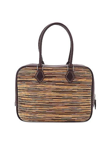 Hermès Hermes Plume 28 Handbag, Vibrato Gulliver, Multicolor Brown, ?D Stamp, Silver Hardware. (view 2)