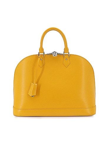 Louis Vuitton Louis Vuitton Alma GM Epi Leather Handbag, Citron (M40629), Silver Hardware. (view 1)