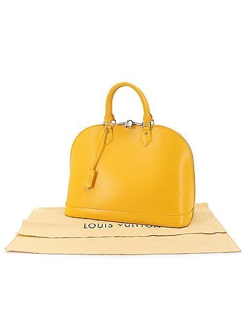 Louis Vuitton Louis Vuitton Alma GM Epi Leather Handbag, Citron (M40629), Silver Hardware. (view 2)
