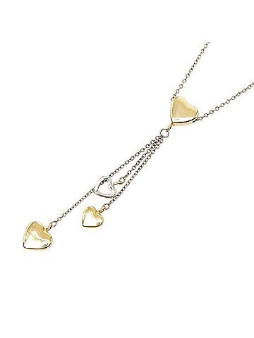 Tiffany & Co. Tiffany & Co. Multi Heart Drop Necklace, 18K Yellow Gold (KYG), White (18KWG), Women's. (view 1)