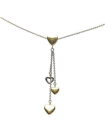 Tiffany & Co. Tiffany & Co. Multi Heart Drop Necklace, 18K Yellow Gold (KYG), White (18KWG), Women's. (view 2)