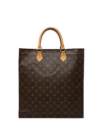 Louis Vuitton Louis Vuitton Monogram Sac Plat Handbag Tote Bag M51140 Brown Leather Women's LOUIS VUITTON (view 1)