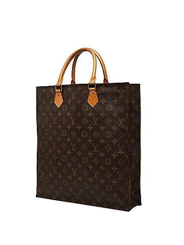 Louis Vuitton Louis Vuitton Monogram Sac Plat Handbag Tote Bag M51140 Brown Leather Women's LOUIS VUITTON (view 2)