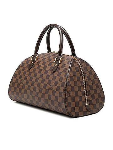 Louis Vuitton Louis Vuitton Damier Rivera MM Handbag Mini Boston Bag N41434 Ebene Brown Leather Women's LOUIS VUITTON (view 2)