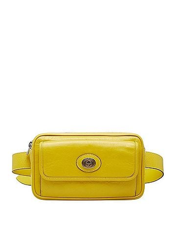 Gucci Gucci Interlocking G Waist Bag Belt 598080 Yellow Leather Women's GUCCI (view 1)