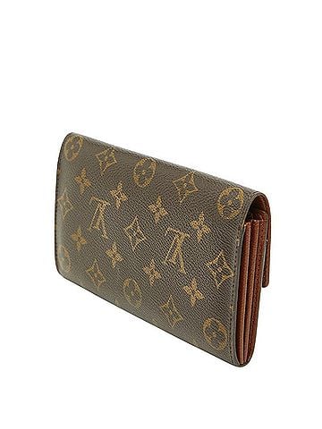 Louis Vuitton Louis Vuitton Monogram Pochette Porte Monnaie Credit Bi-fold Long Wallet M61725 Brown Leather Women's LOUIS VUITTON (view 2)