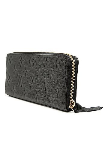 Louis Vuitton Louis Vuitton Monogram Empreinte Portefeuille Clemence Round Zip Long Wallet M60171 Noir Black Leather Women's LOUIS VUITTON (view 2)