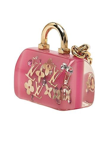 Louis Vuitton Louis Vuitton Speedy Inclusion handbag motif keychain charm M65024 Gold Pink Plated Plastic Women's LOUIS VUITTON (view 2)