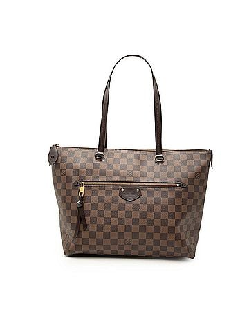 Louis Vuitton Louis Vuitton Damier Iena MM Tote Bag Shoulder N41013 Brown Leather Women's LOUIS VUITTON (view 1)
