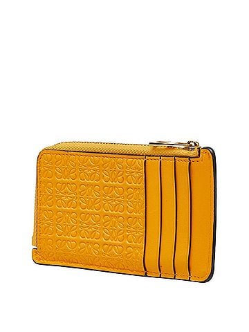 Loewe Loewe Repeat Anagram Wallet/Coin Case, Yellow Mandarin Orange Leather, Women's LOEWE (view 2)