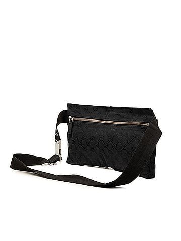 Gucci Gucci GG Canvas Waist Bag Body 23566 Black Leather Women's GUCCI (view 2)