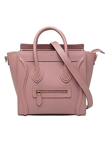 Céline Celine Luggage Nano Shopper Handbag/Shoulder Bag, 2-Way, Pink Leather, Women's CELINE (view 1)