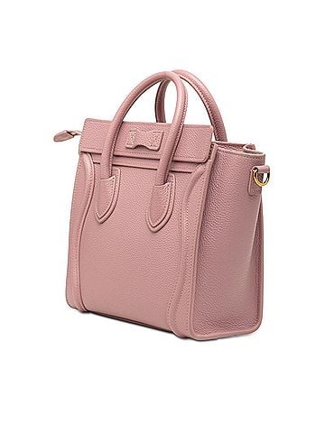 Céline Celine Luggage Nano Shopper Handbag/Shoulder Bag, 2-Way, Pink Leather, Women's CELINE (view 2)