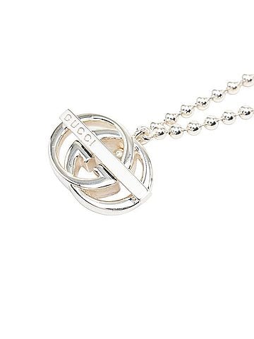 Gucci Gucci GG Logo Chain Pendant Necklace, SV925 Silver, Women's GUCCI (view 1)