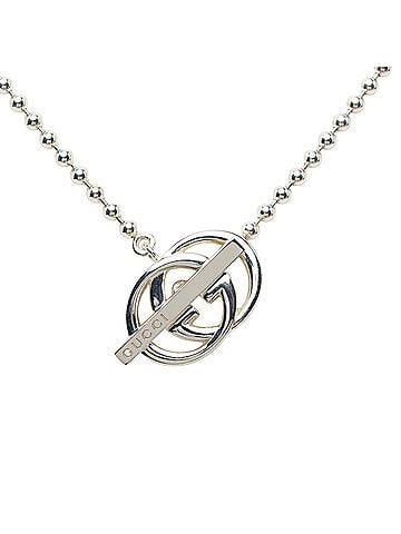 Gucci Gucci GG Logo Chain Pendant Necklace, SV925 Silver, Women's GUCCI (view 2)