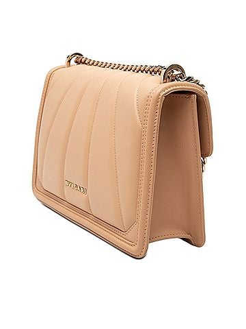 Bvlgari Bulgari Serpenti Diamond Blast Crossbody Shoulder Bag, Beige Leather, Onyx, Women's BVLGARI (view 2)