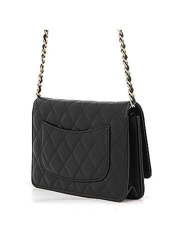 Chanel Chanel wallet, chain Matelassé, Coco Mark, Egyptian charm, lambskin, black CHANEL WALLET (view 2)